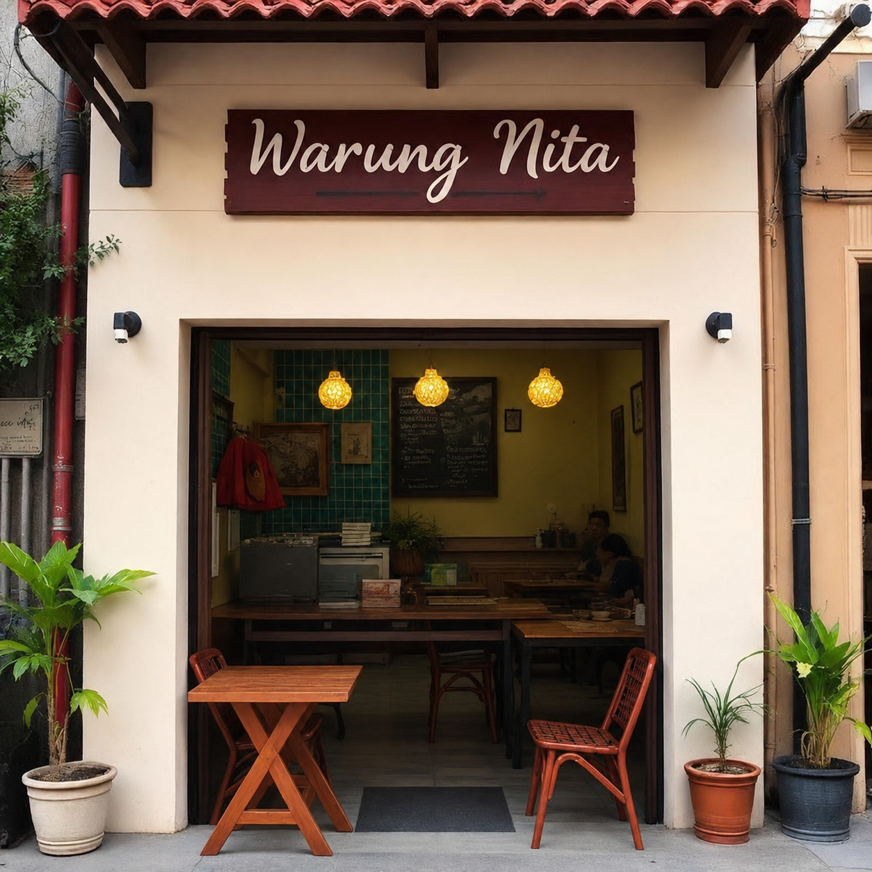 entrence of the warung